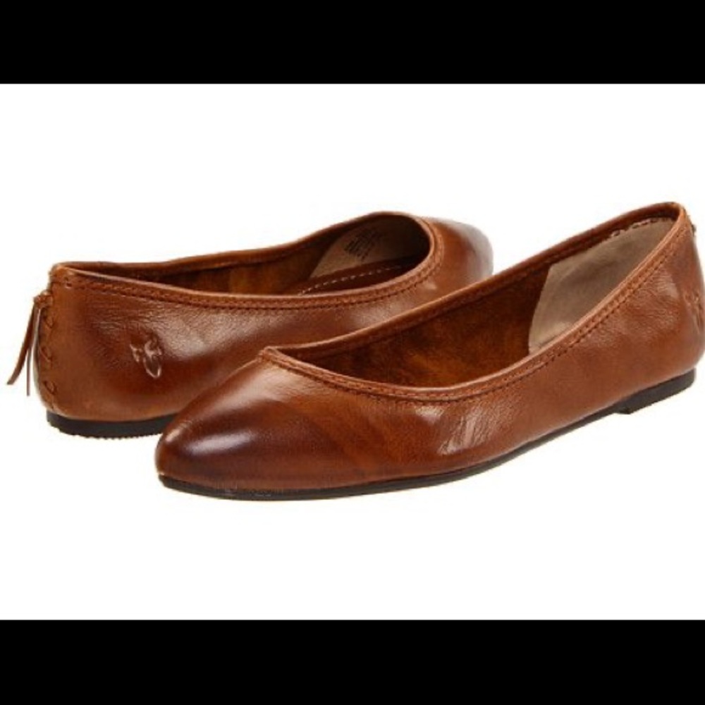 Frye Regina flats - soft cognac